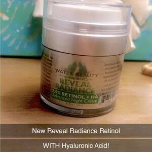Reveal Radiance Retinol Cream. My sister’s newest product from her skincare line